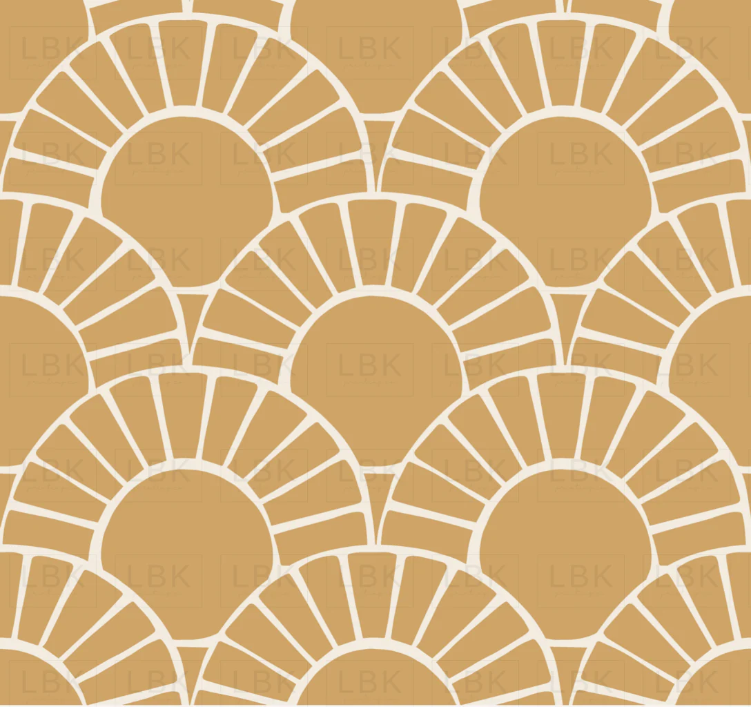 2020 Retro Park_Mosaic Sun Tile in Golden