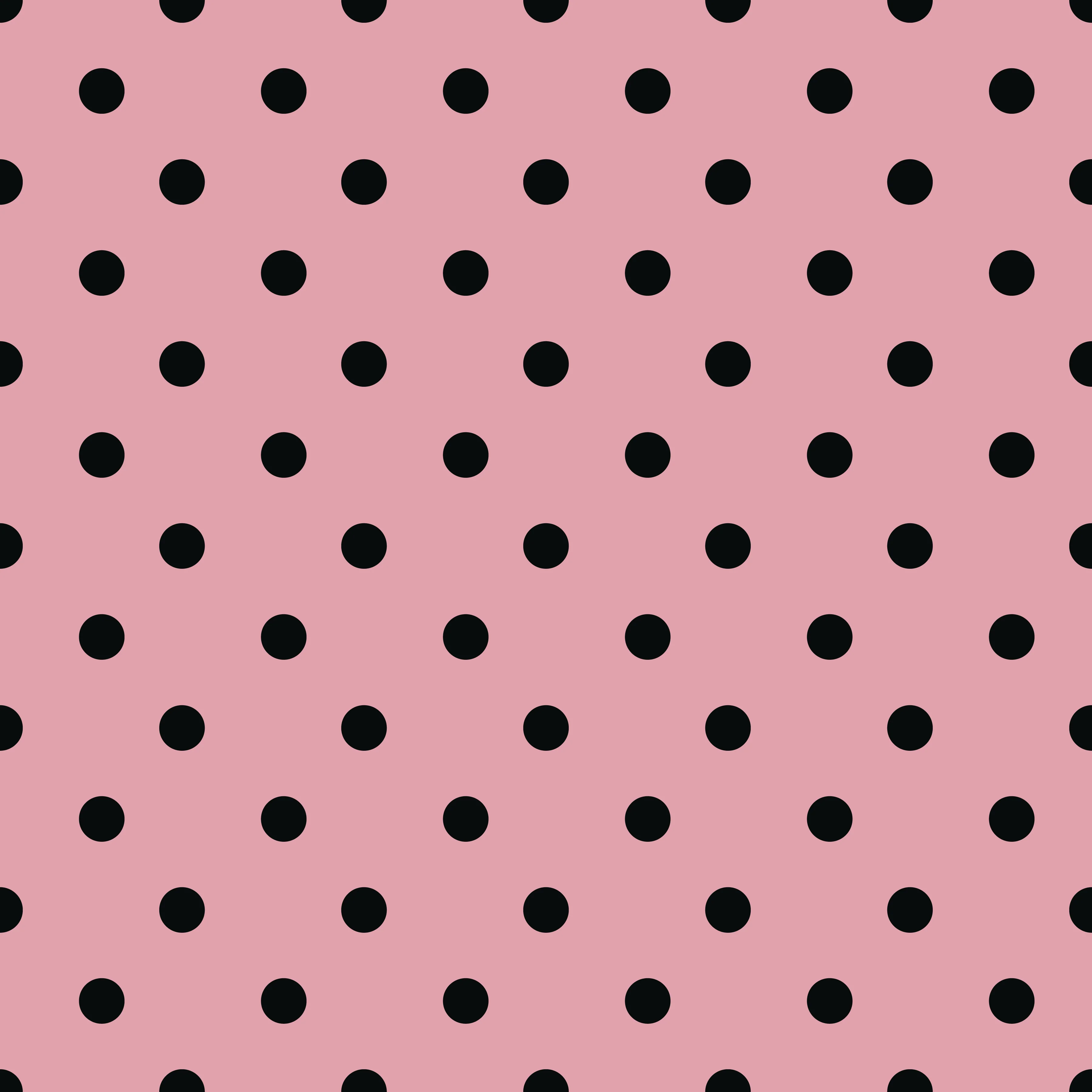 5 Polka Dot Black on Pink
