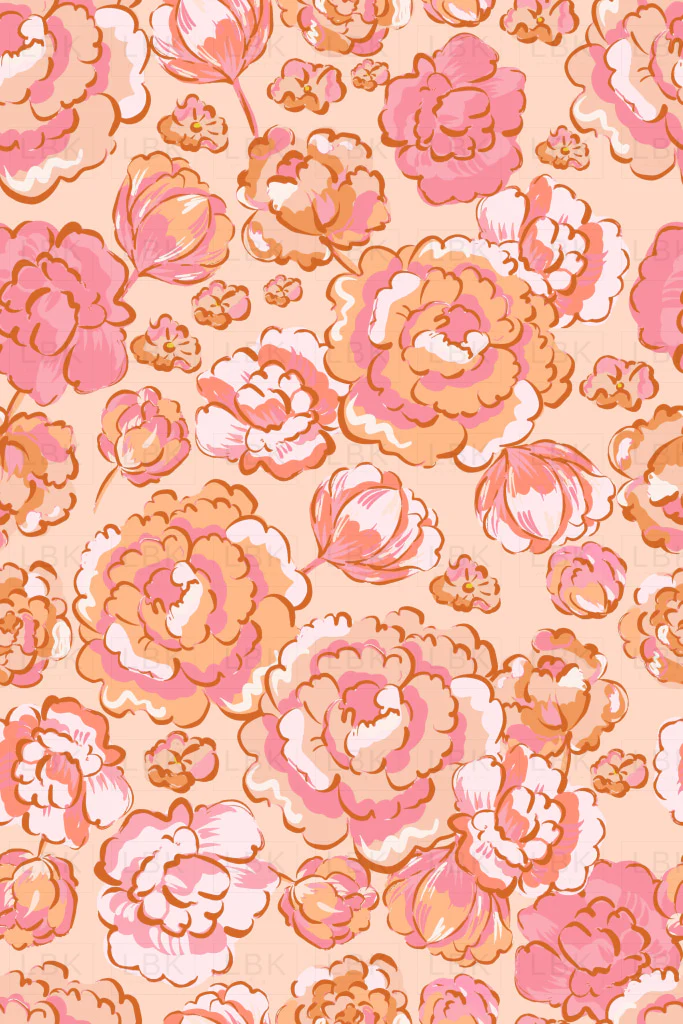 abstract floral boho pattern