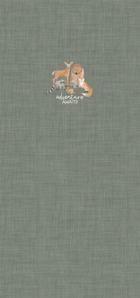 adventure awaits- linen dark green