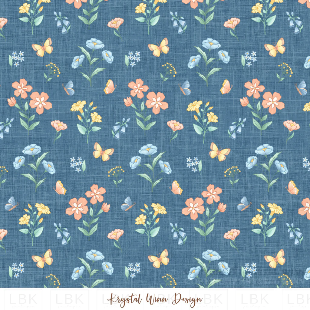 Alaska Meadow Floral Blue