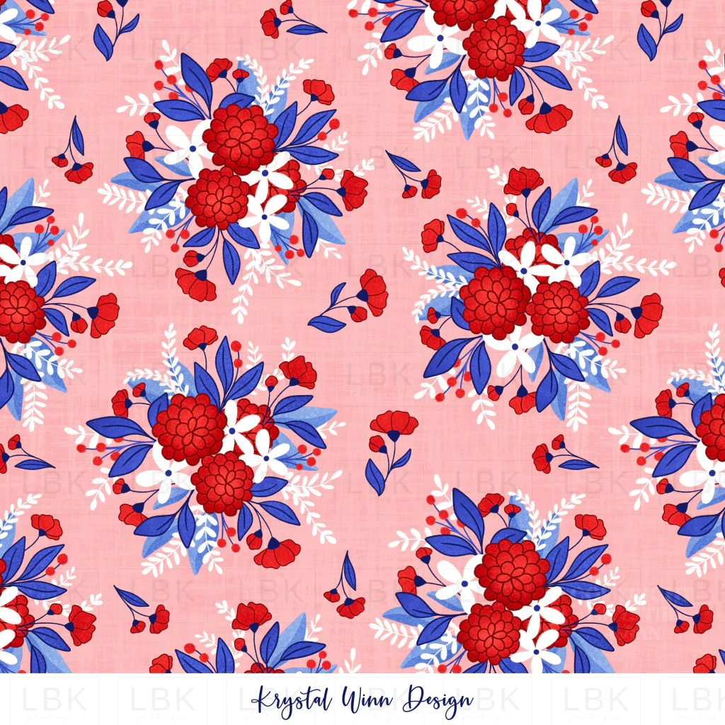 All American Cowboy Floral Pink