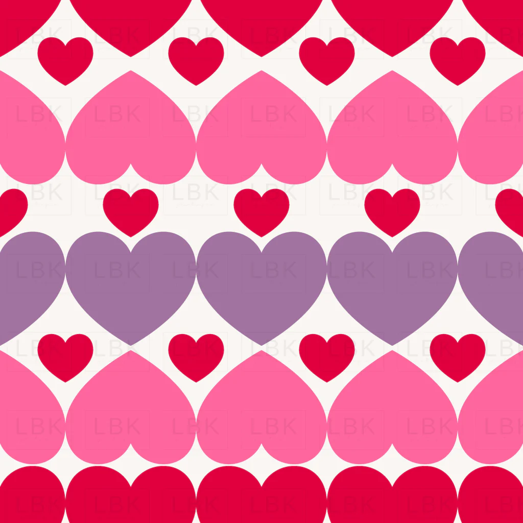 all hearts pattern with purple