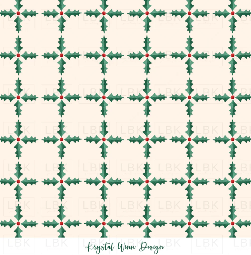 All I Want for Christmas Holly Plaid