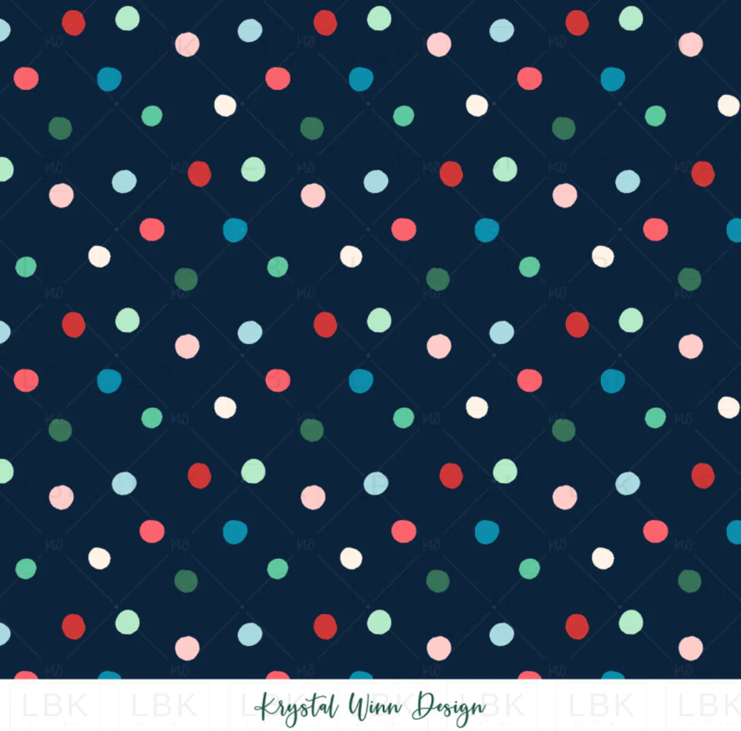 All I Want for Christmas Multidot Navy