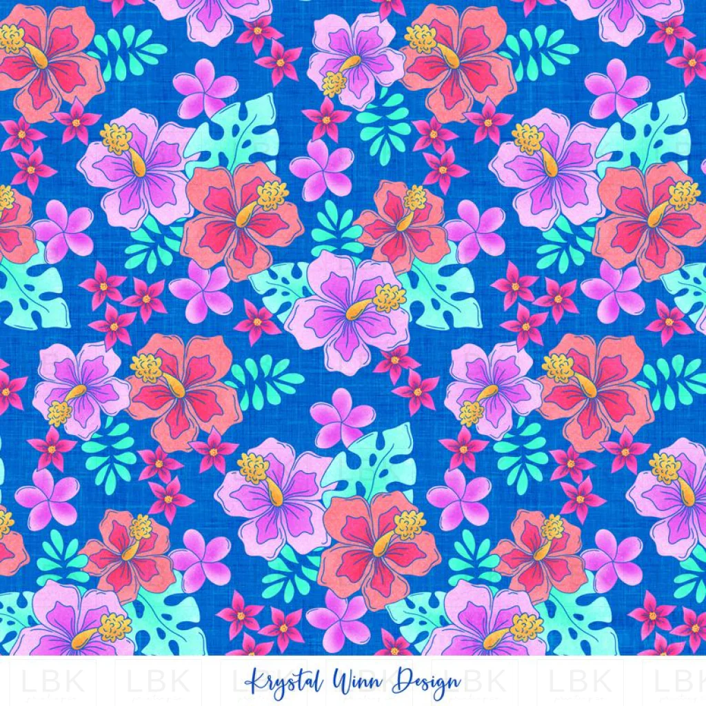 Aloha Floral Blue