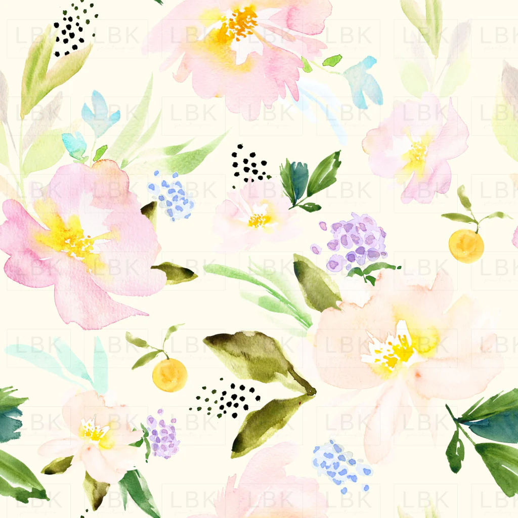Always in Bloom Spring Florals on Cream