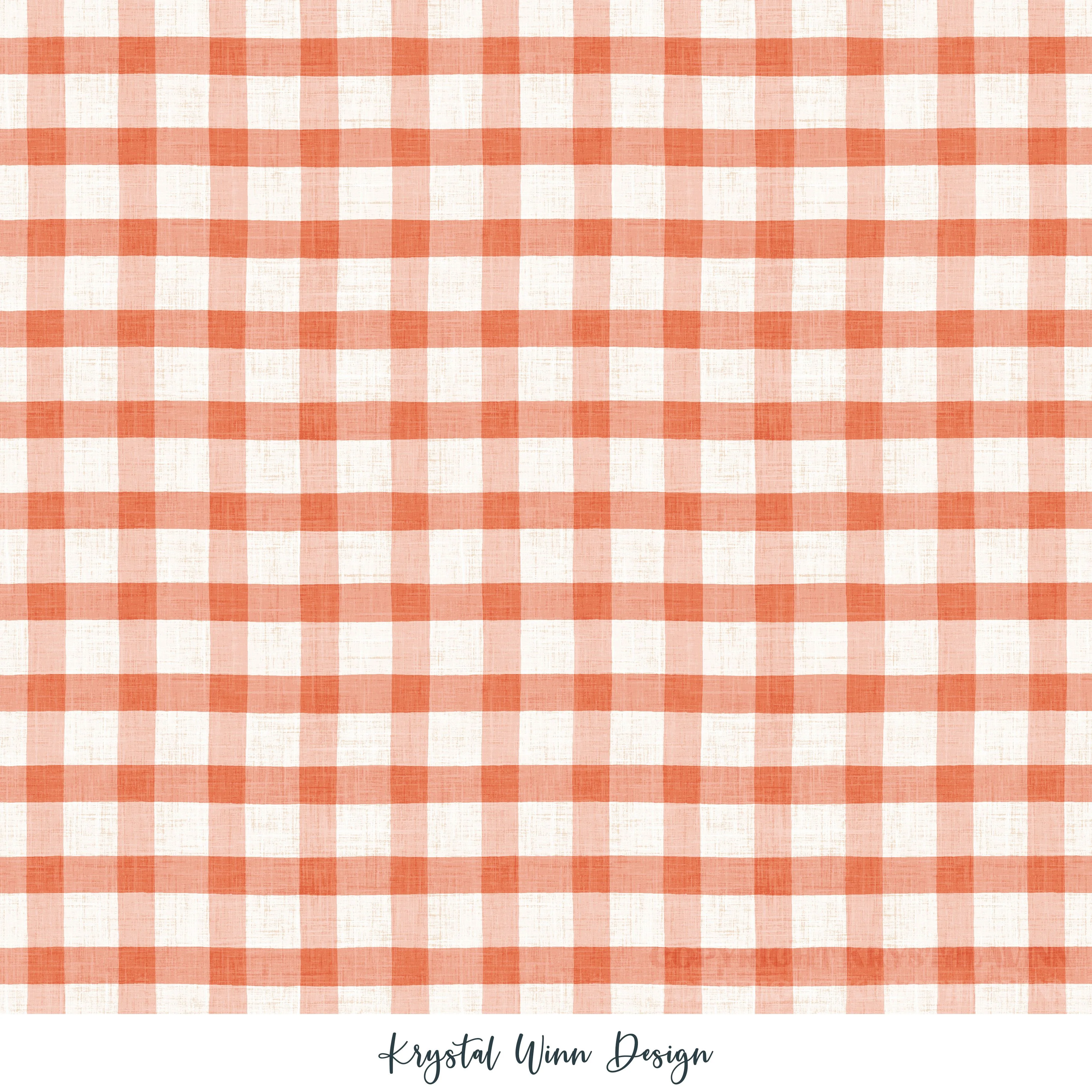 Apothecary Gingham Orange