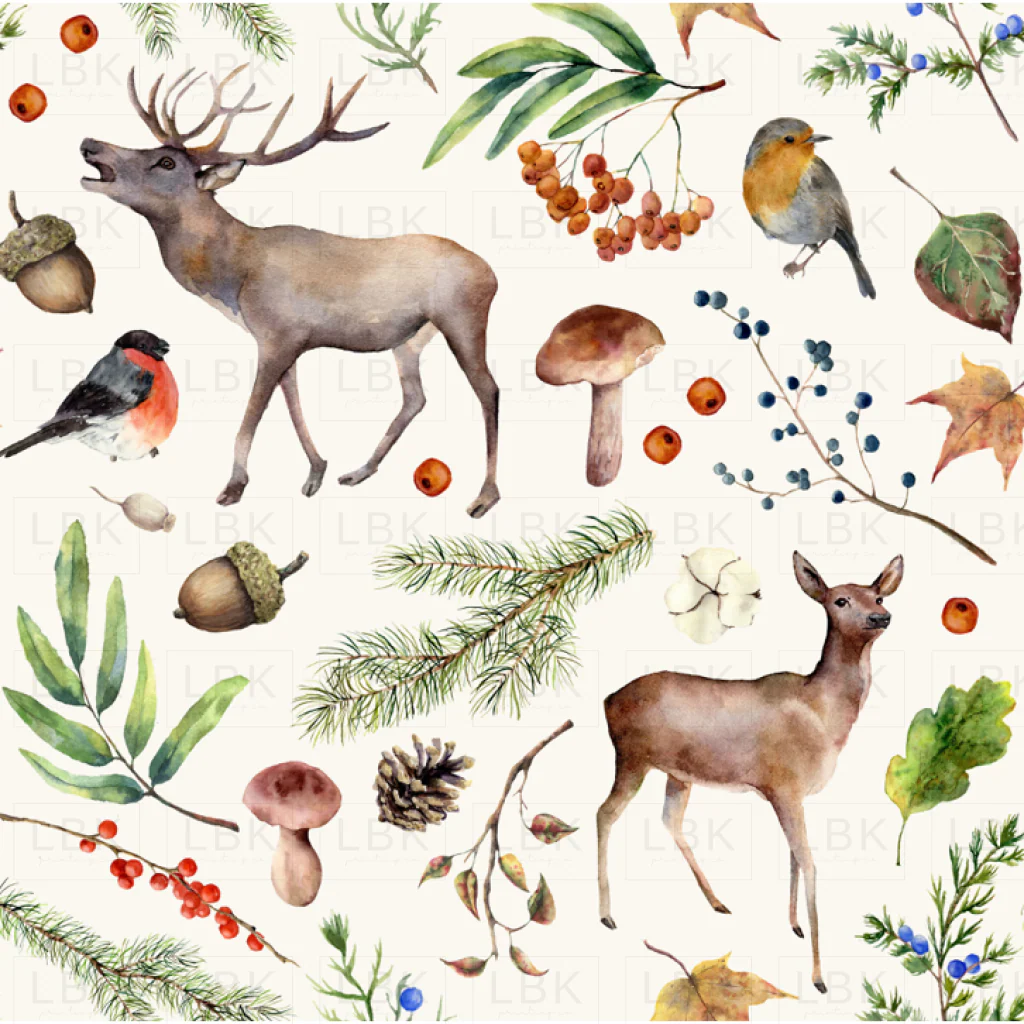 Autumn Woods on Bone