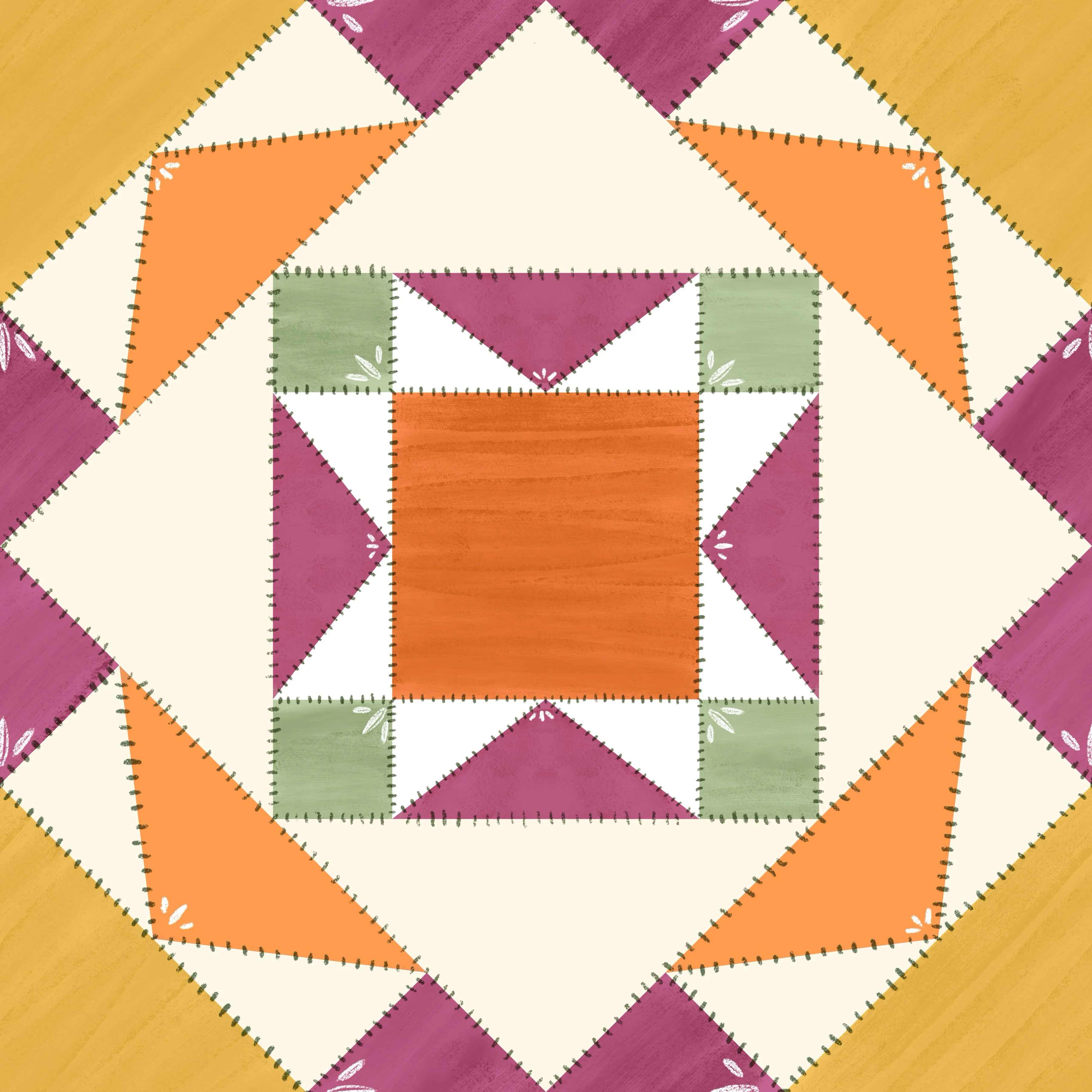 Barn plaid cream orange beet multi