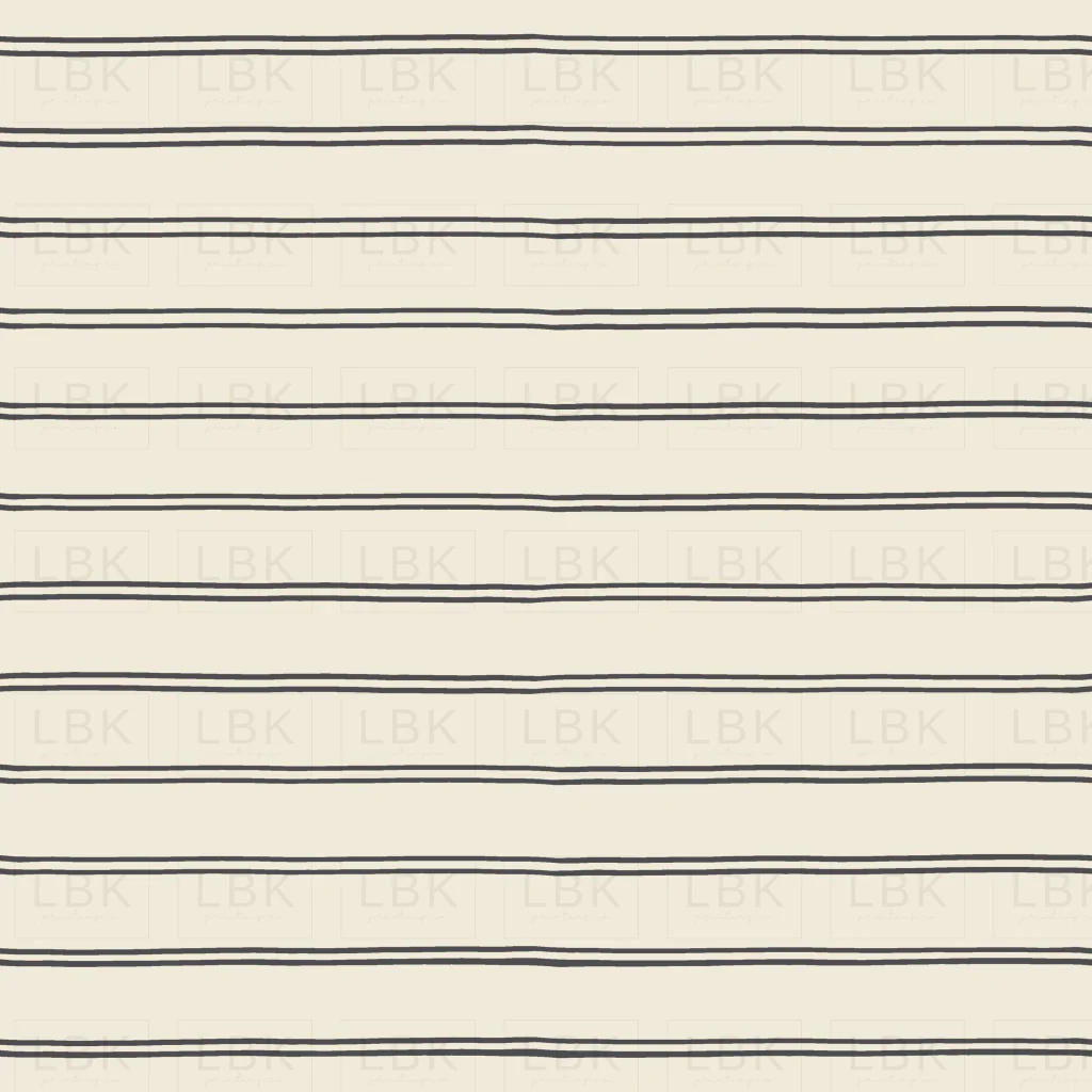 Basic Stripe Gray Charcoal on Cream