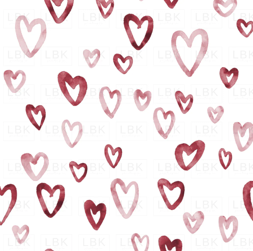 Berry and Blush Watercolor Hearts
