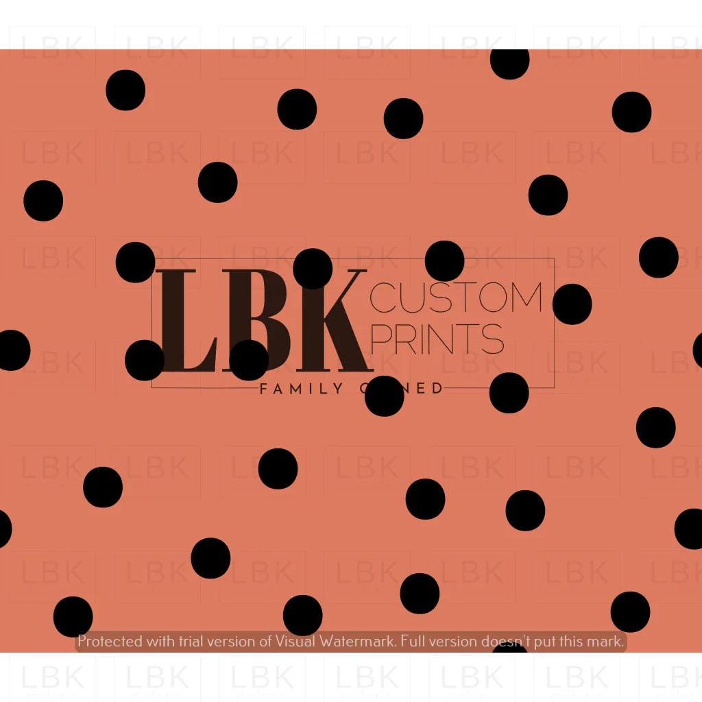 Black Orange Polka Dots
