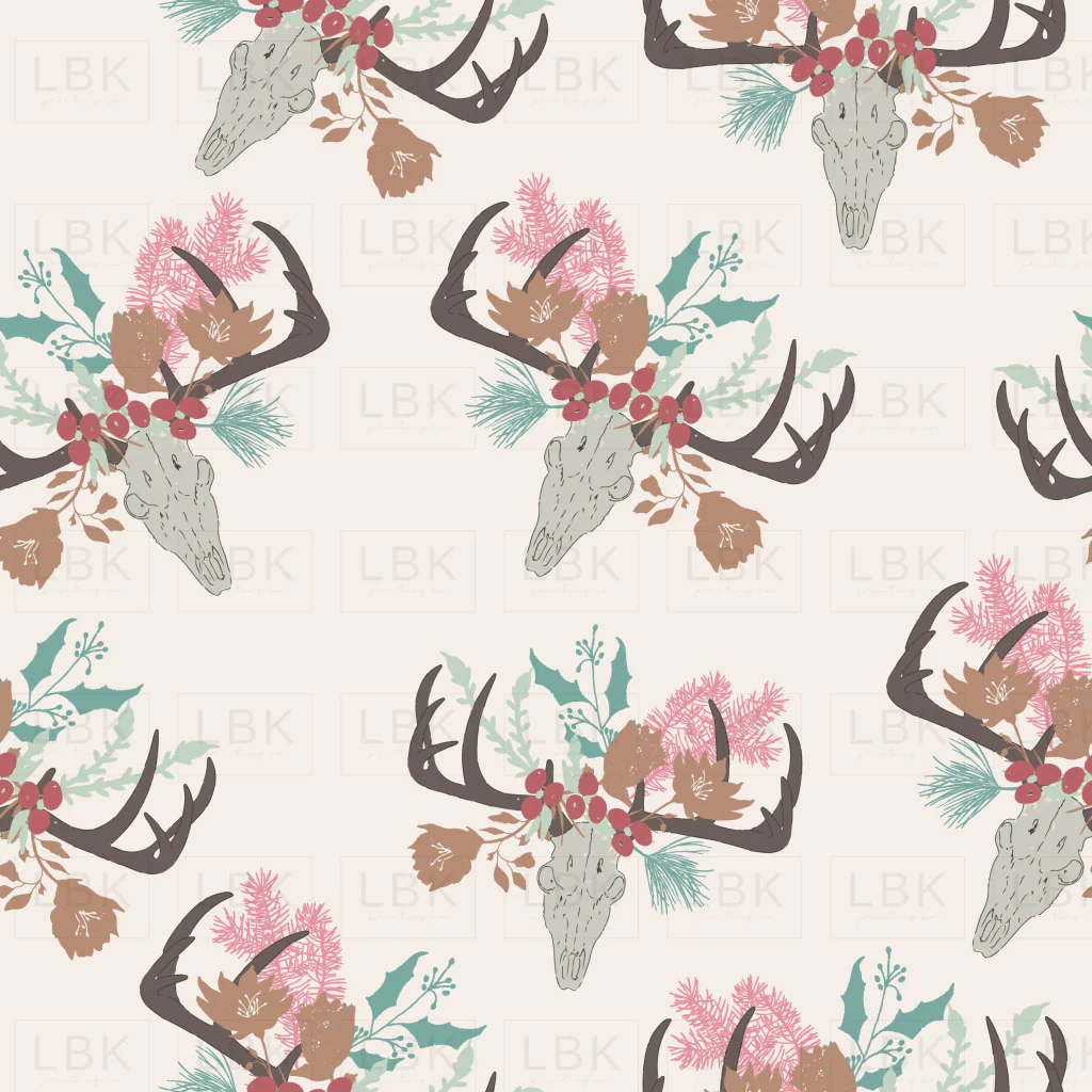 Blooming Antlers in Cottage White