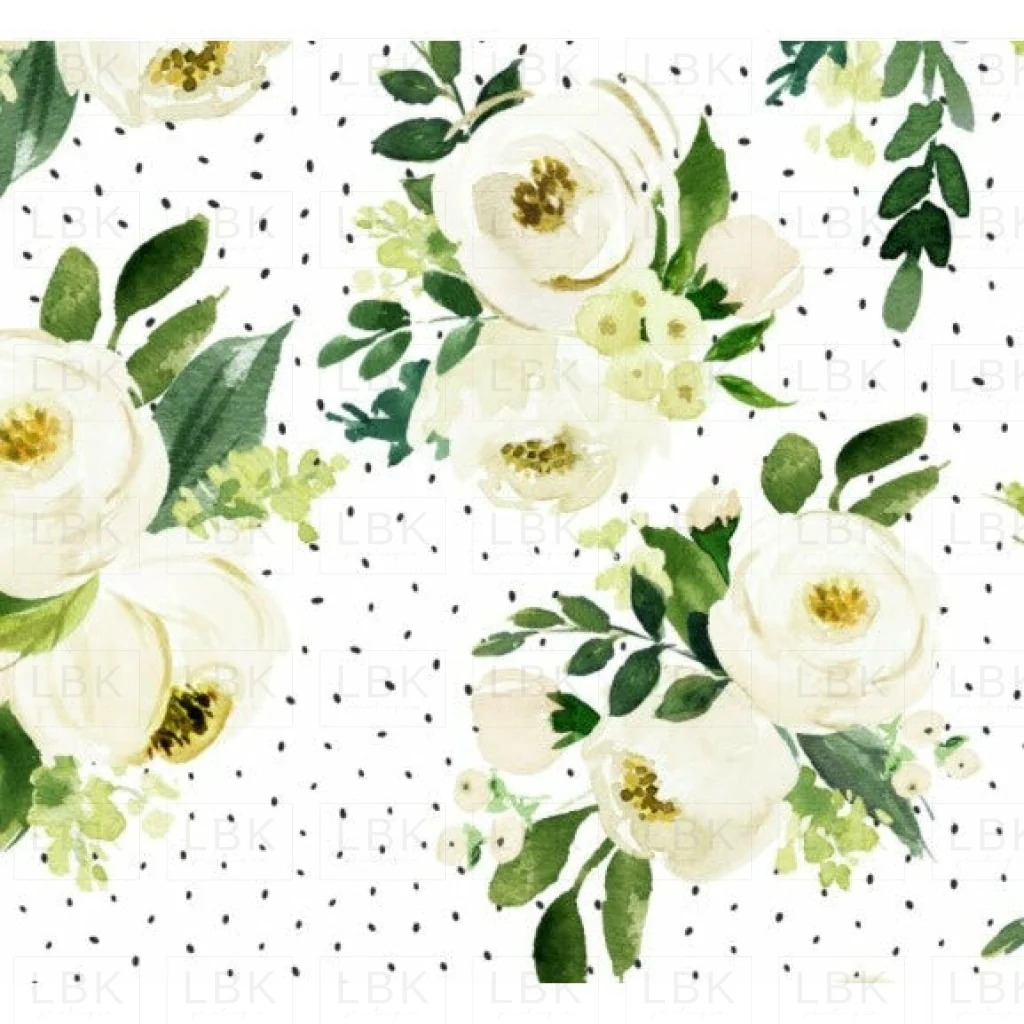 Bohemian Garden Roses with Black and white dots
