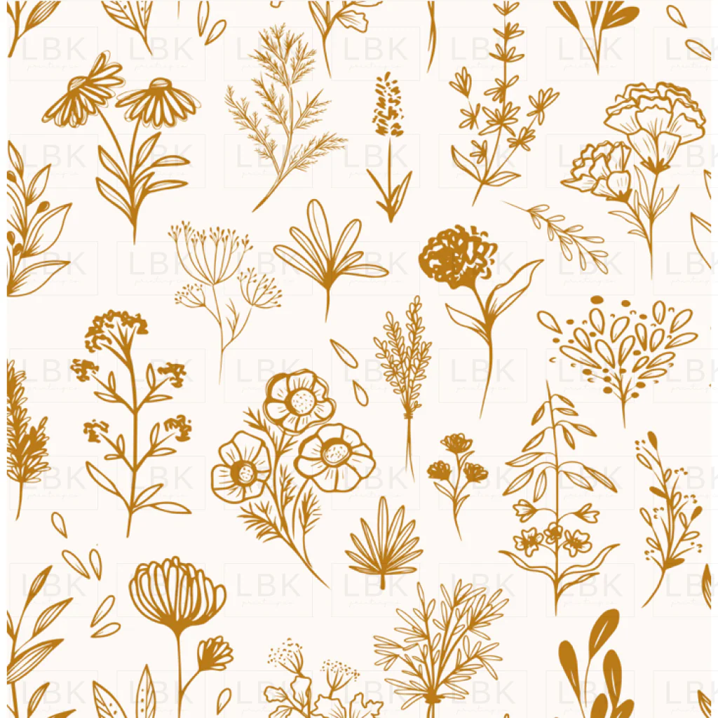 Botanical Nature Flowers Copper