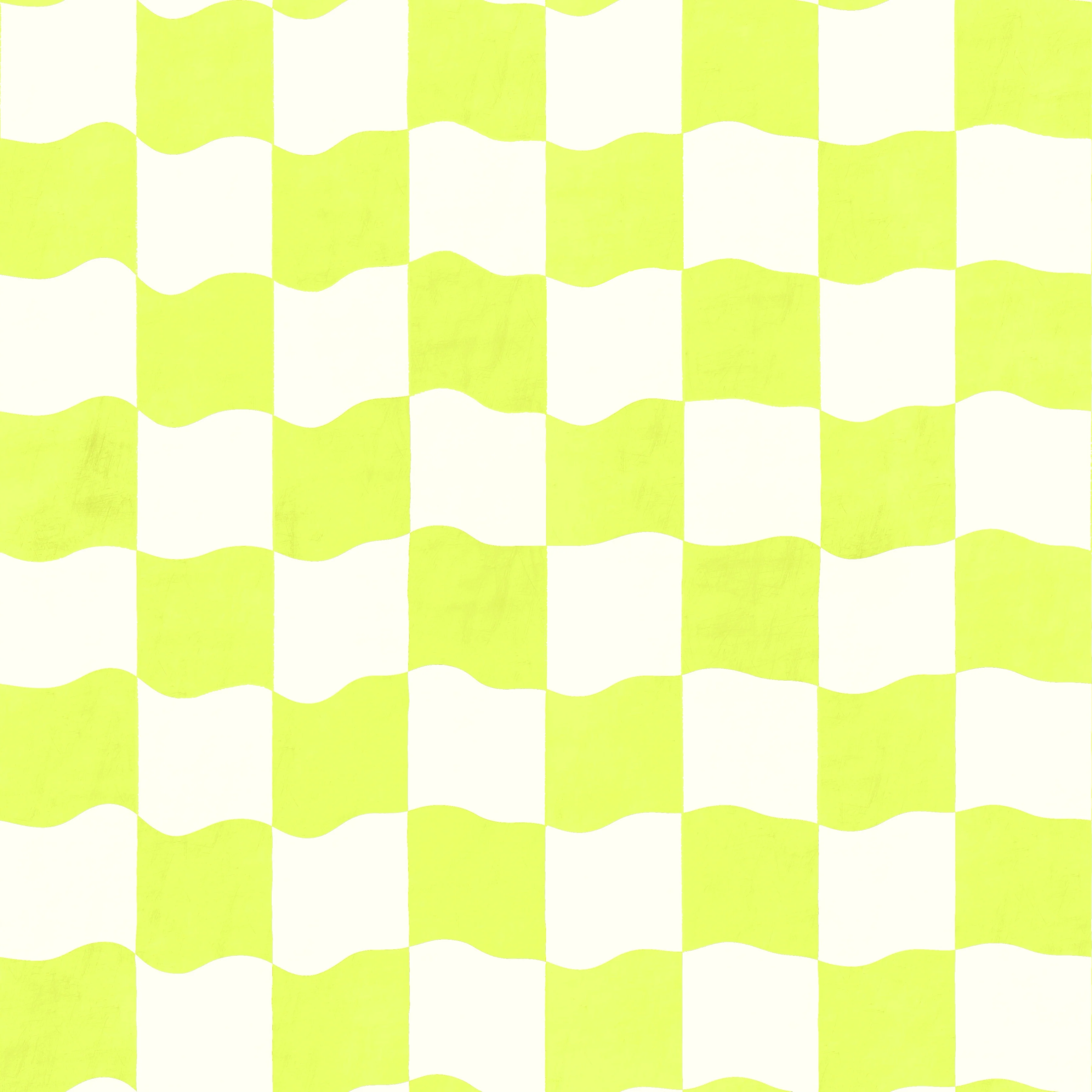 Bright wavy checker lemon lime
