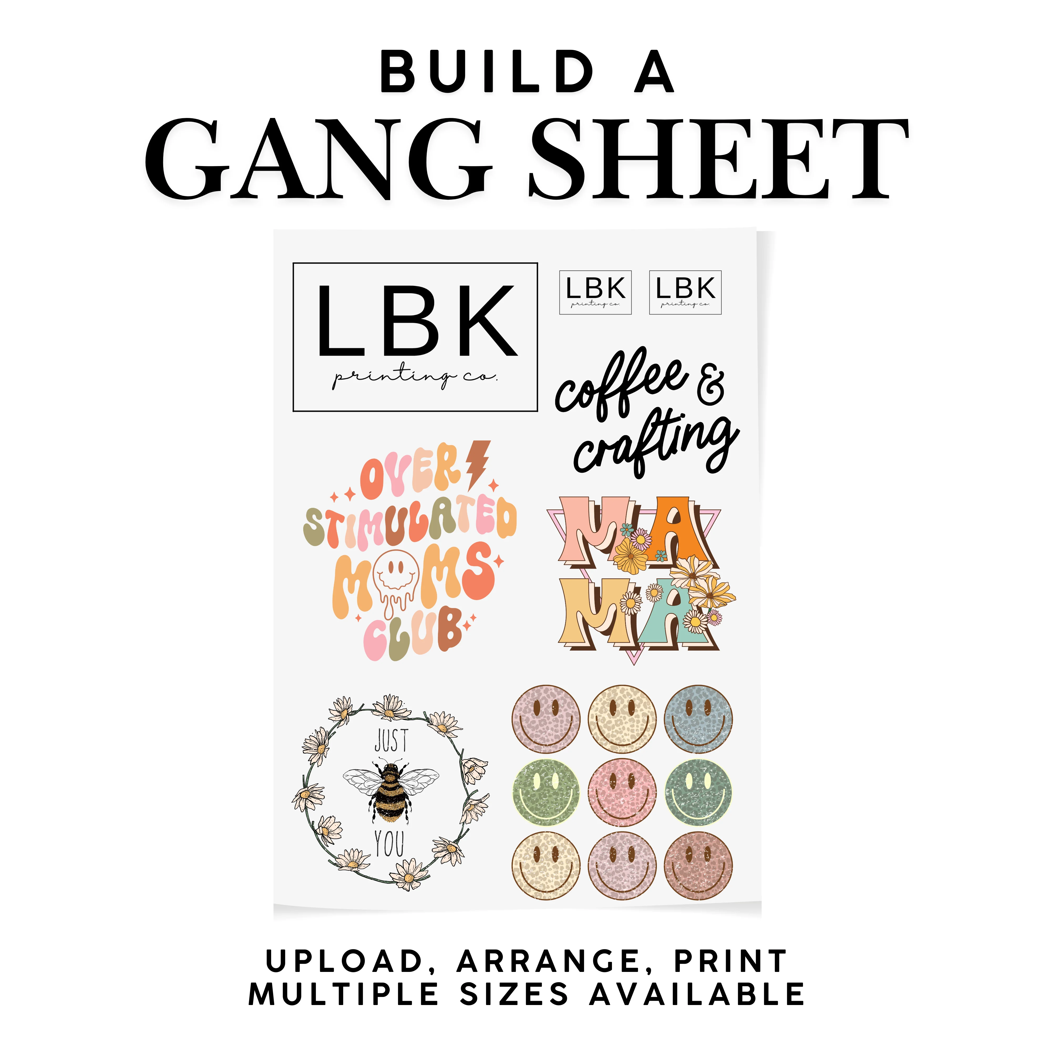 Build A Gang Sheet- DTF Transfers