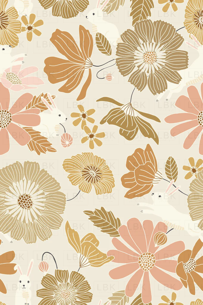 Bunny Bloom Floral in Country Field