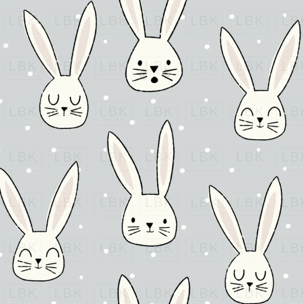 Bunny Faces Light Blue