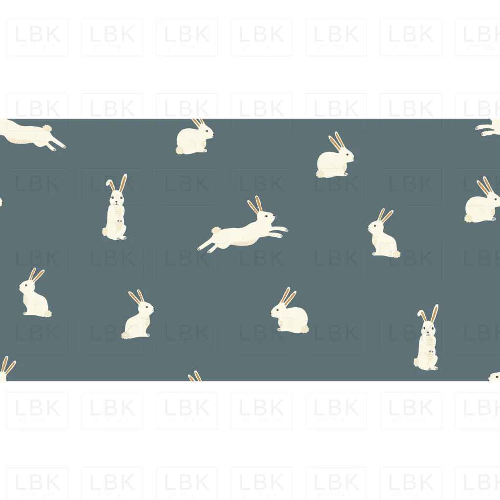 Bunny Rabbits on Blue
