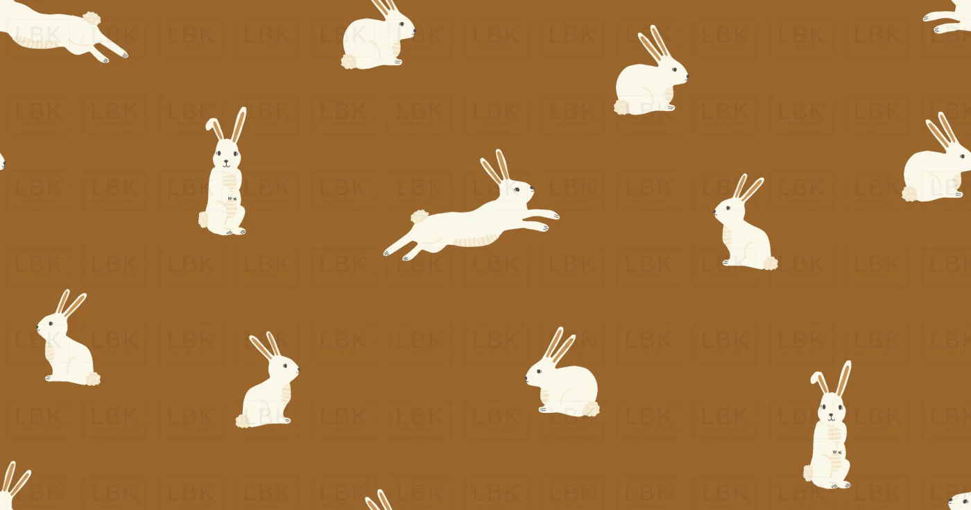 Bunny Rabbits on Brown