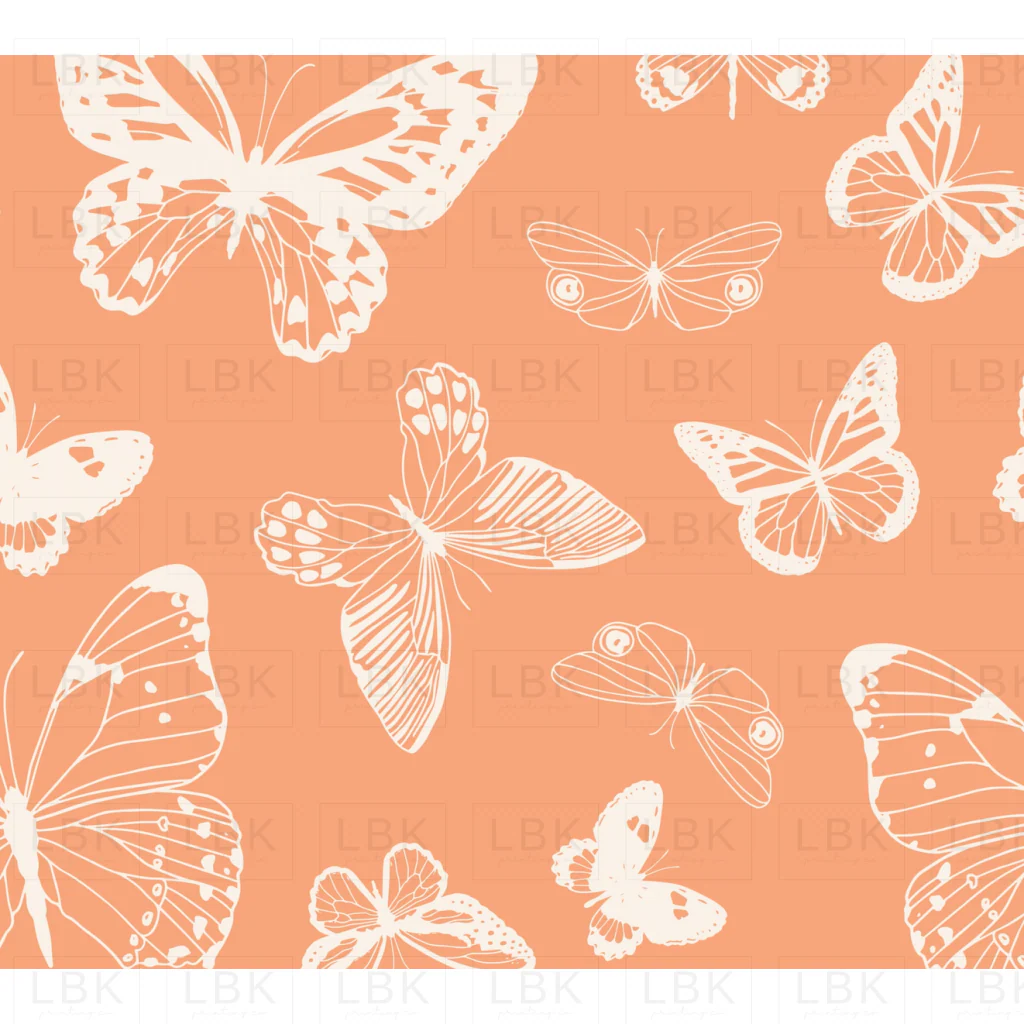 Butterflies in Peach