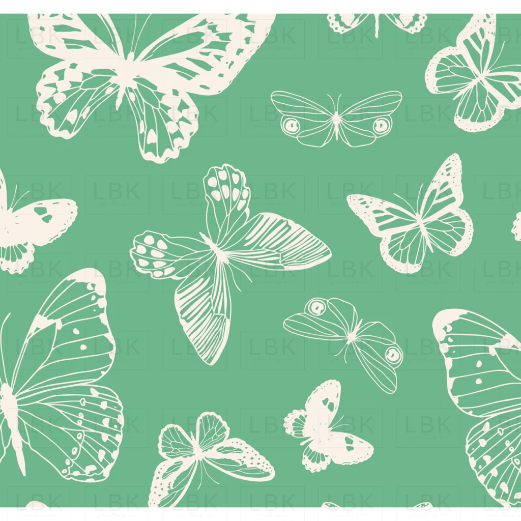 Butterflies in Teal