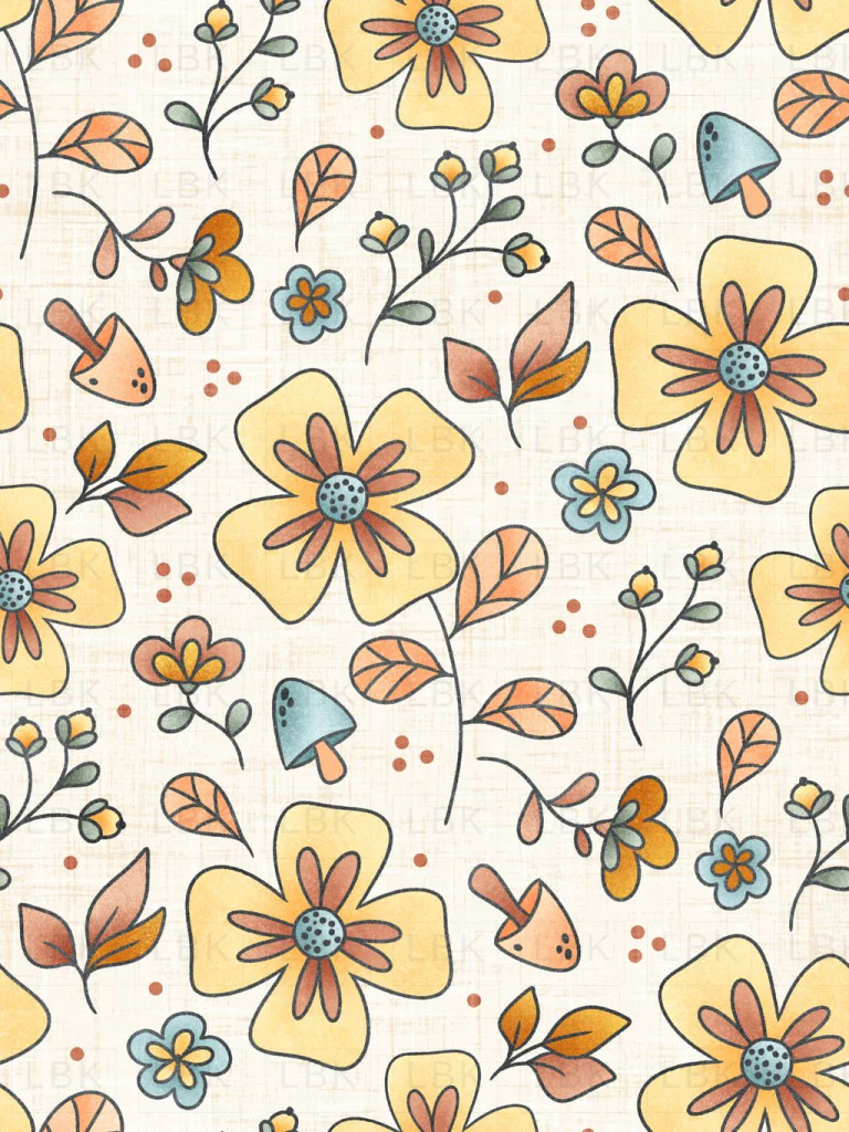 Candy Corn Harvest Floral White