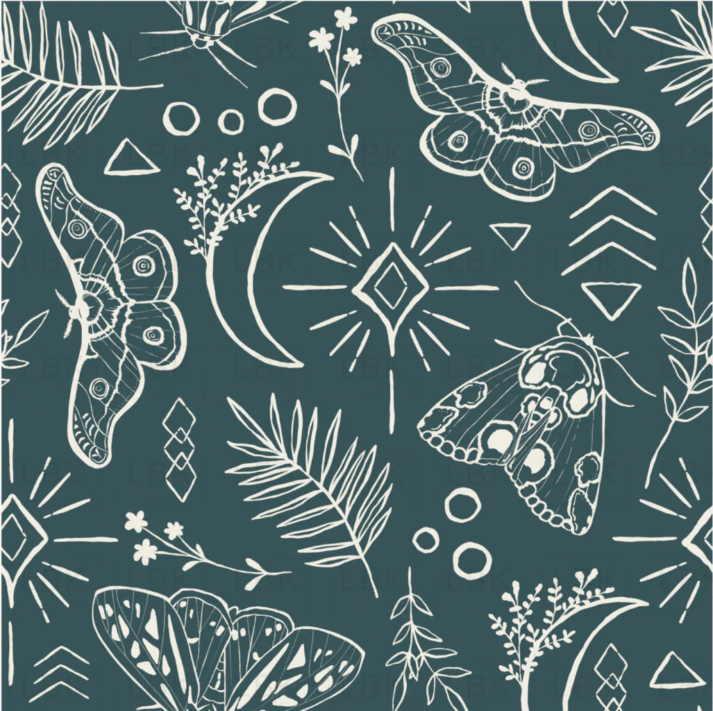 Celestial Moths Dark Blue
