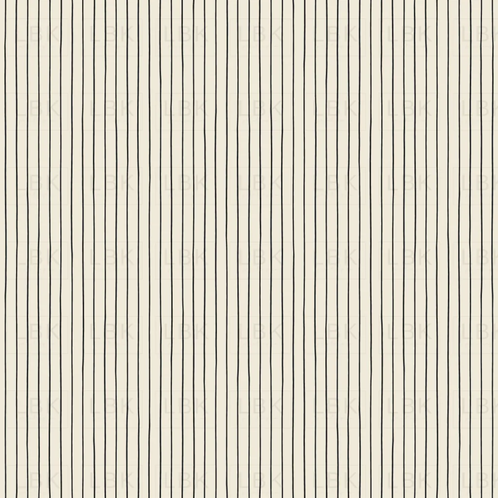 Charcoal Black Pinstripes on Off White
