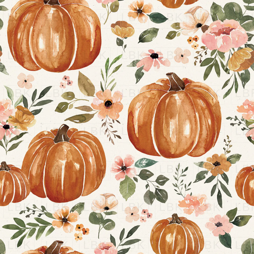 Charlotte Pumpkin Floral on Textured Cream