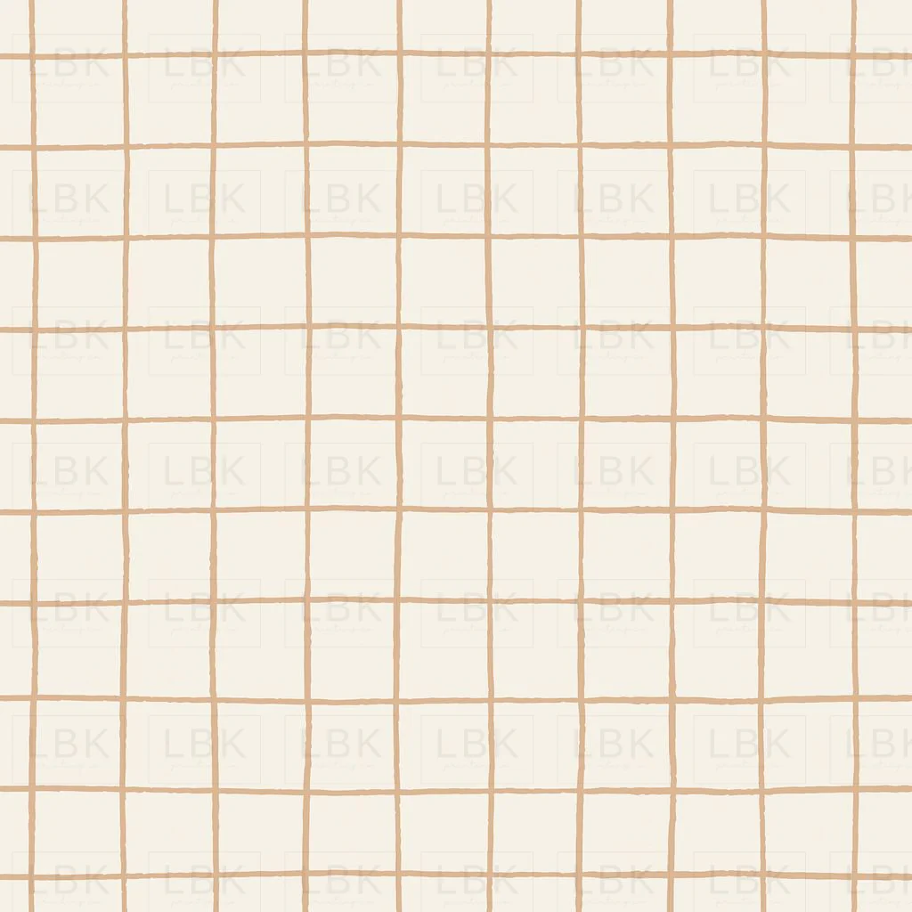 Checked cream & caramel