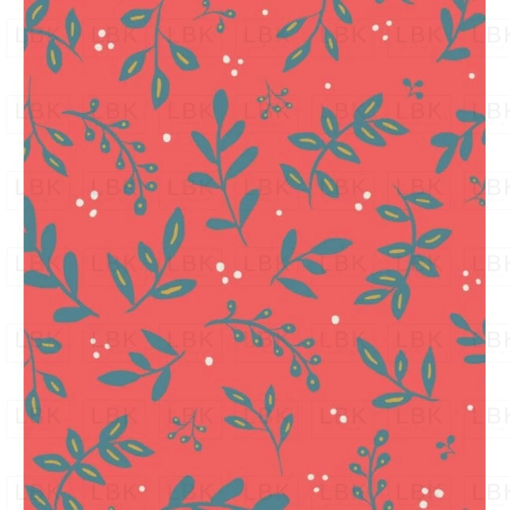 Cheery Foliage on Red
