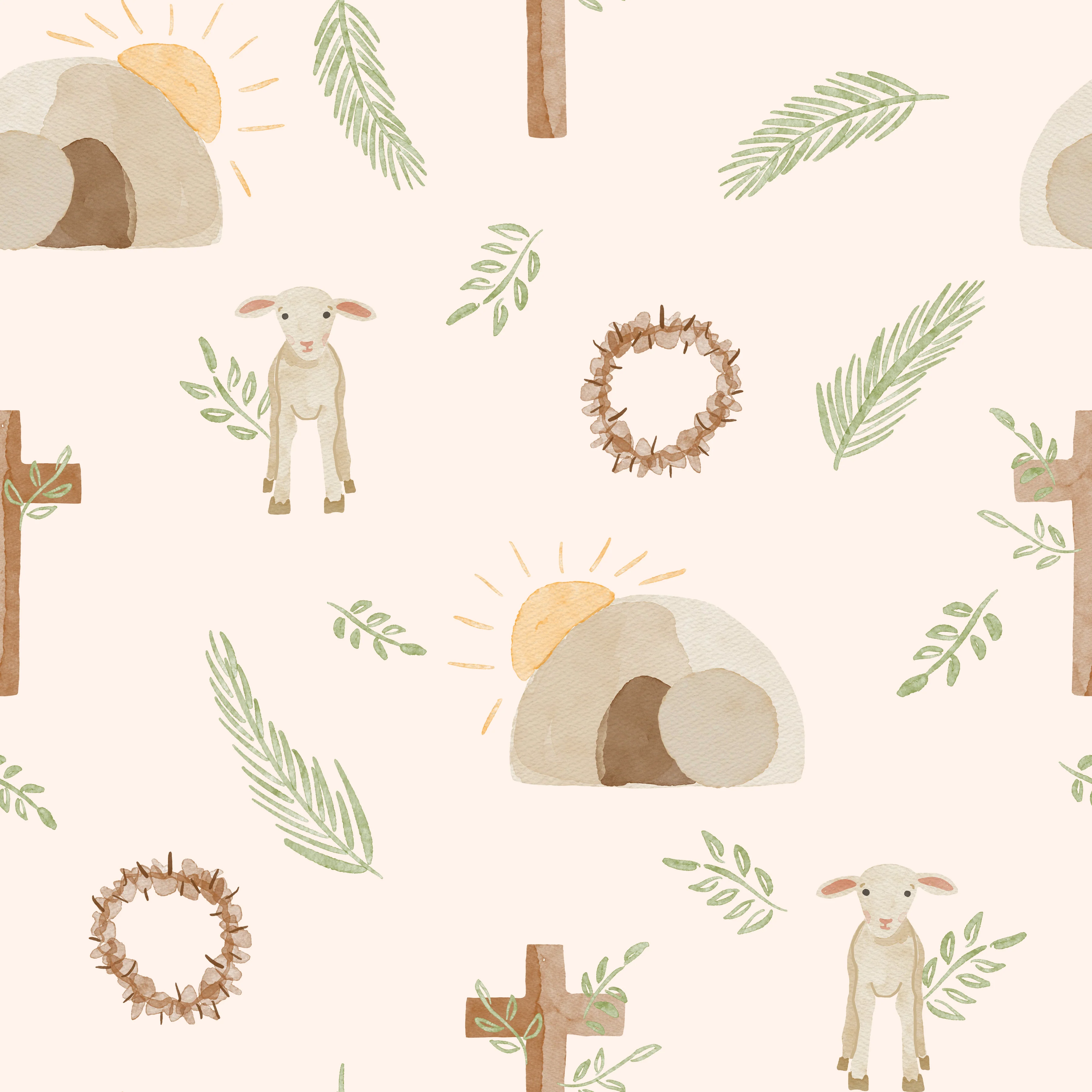 Christian easter symbols-blush