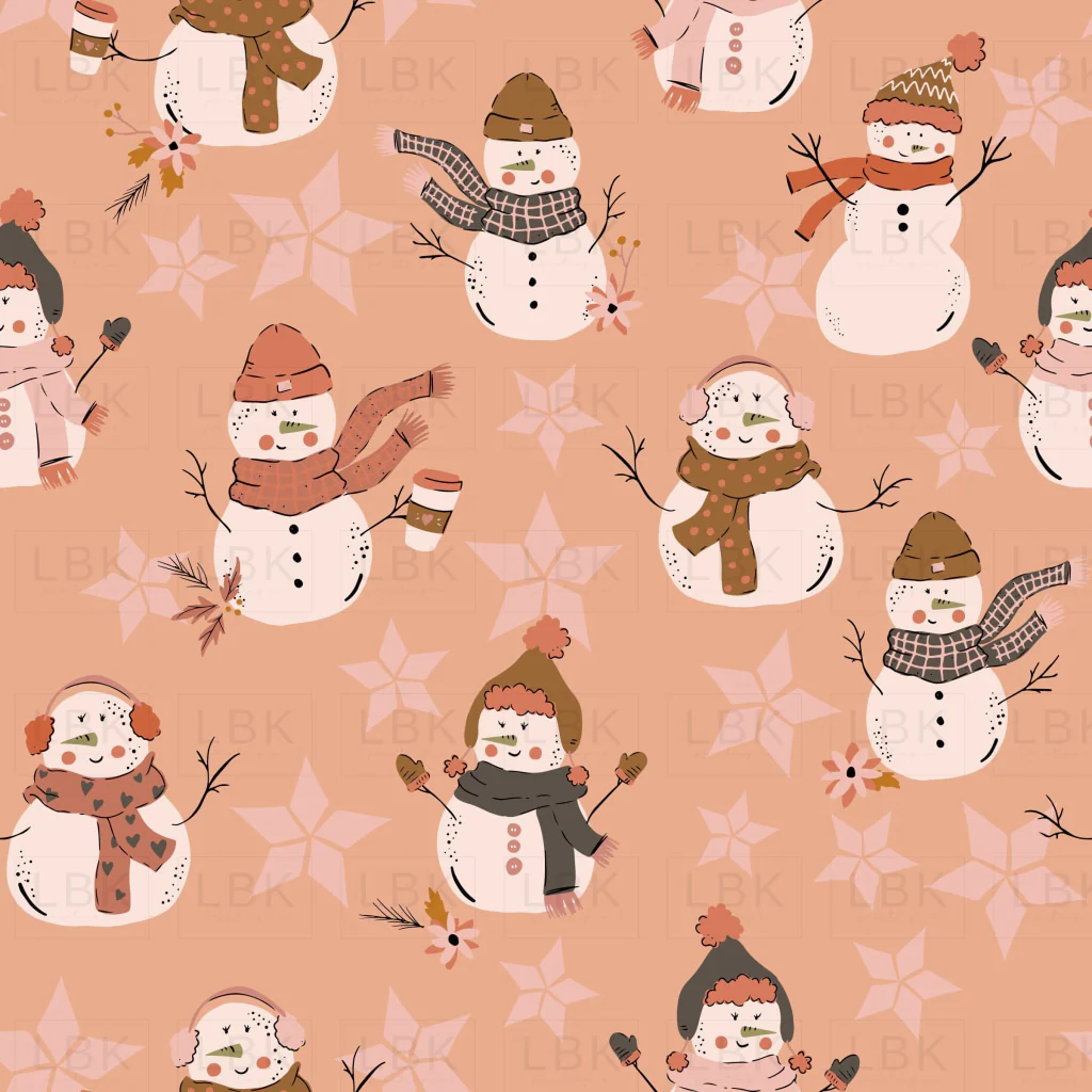 Snowman in Peachy Pink