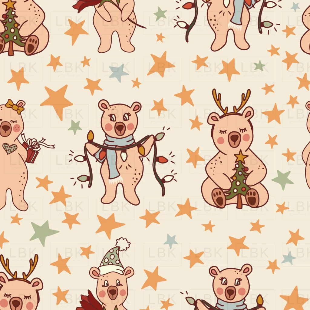 Christmas Bear on Cream