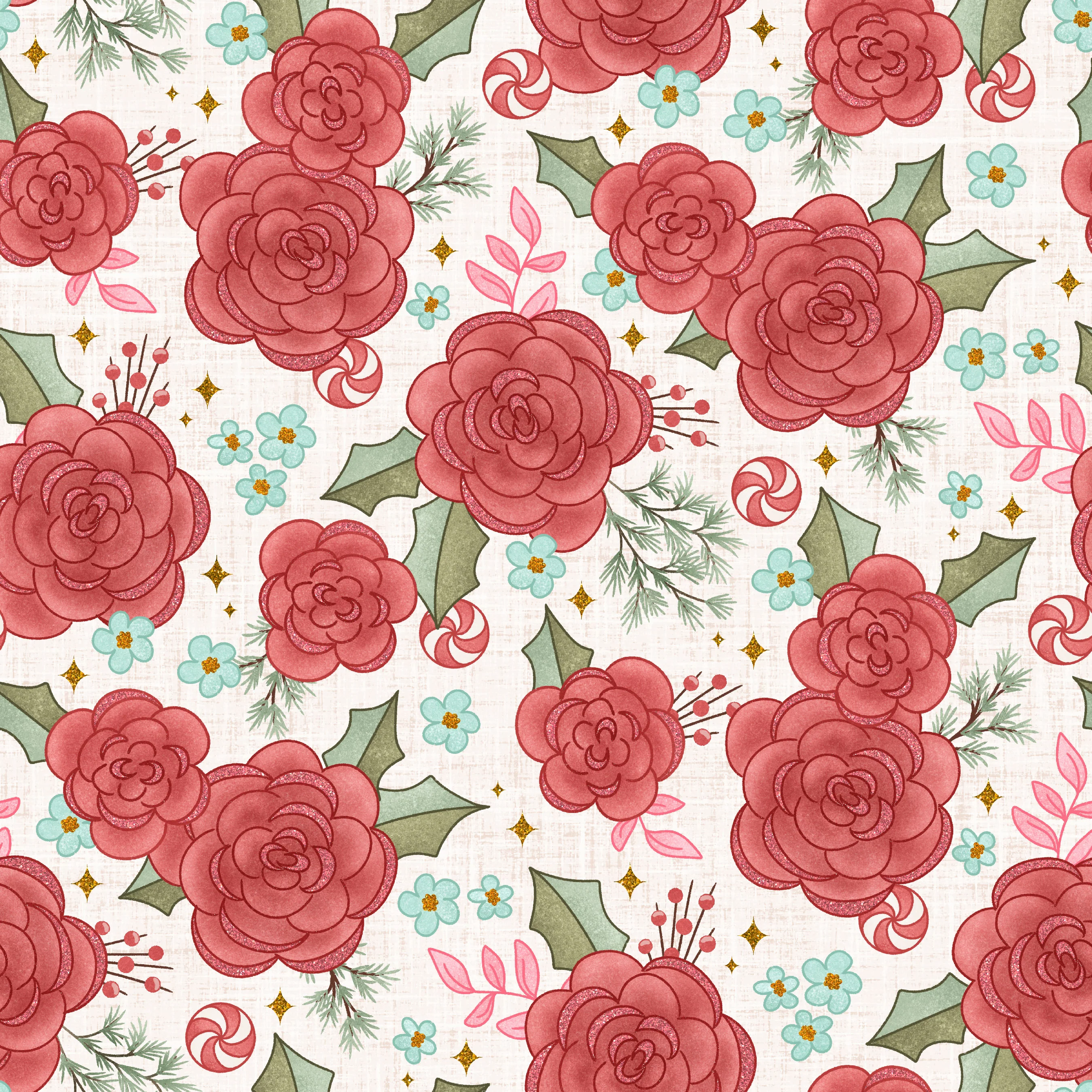 Christmas Cookie Floral Cream