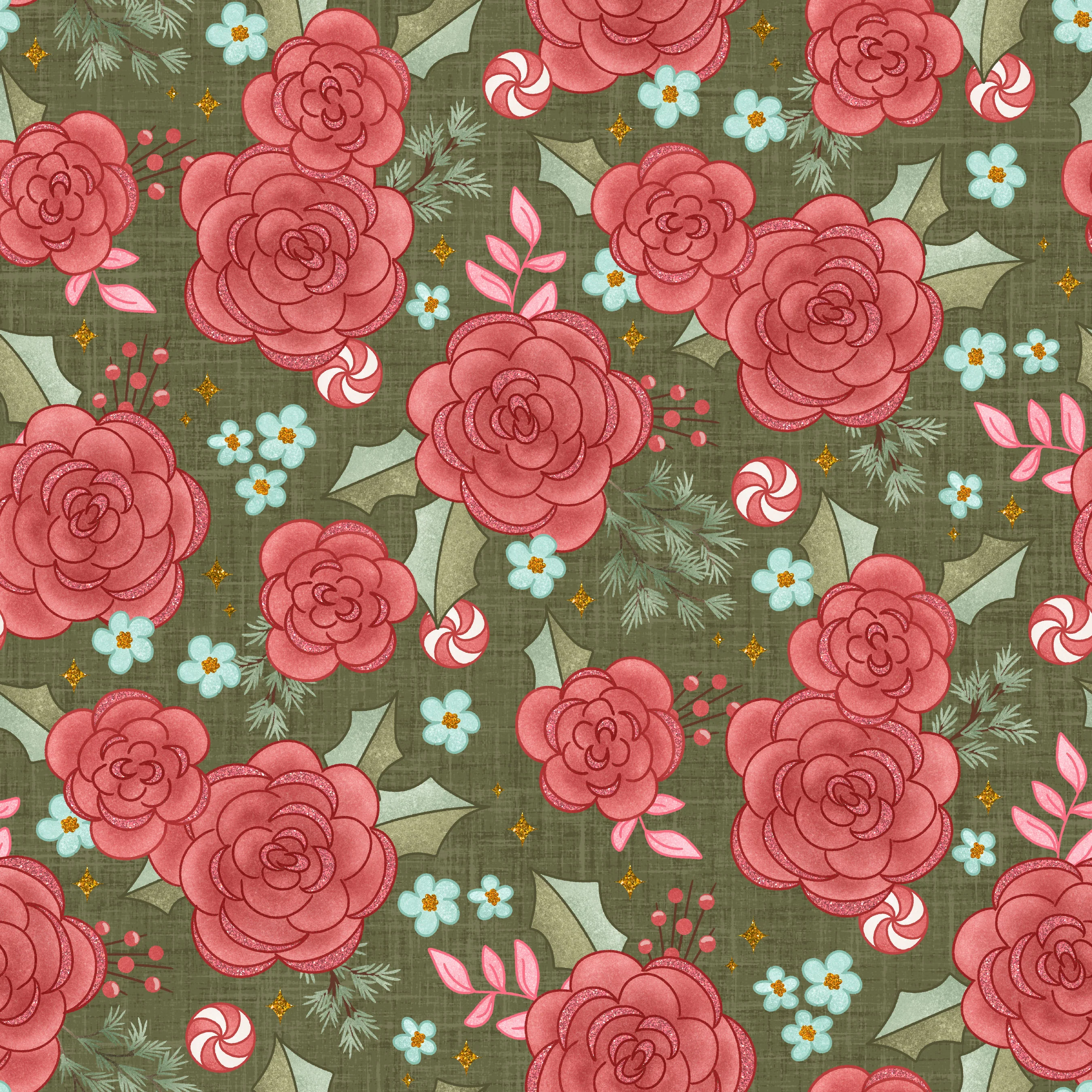 Christmas Cookie Floral Forest