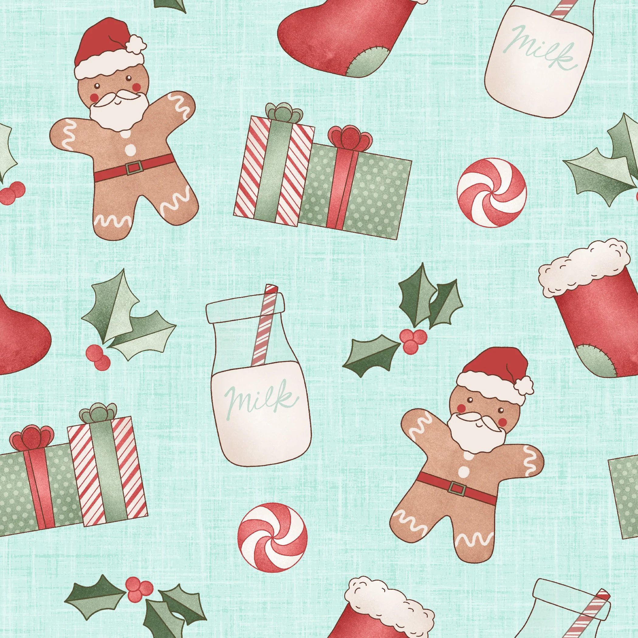 Christmas Cookie Santa Sky