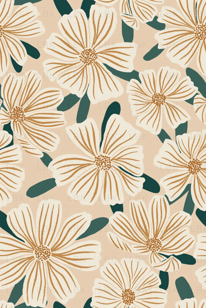 Christmas Cosmos Floral Custard and Mustard
