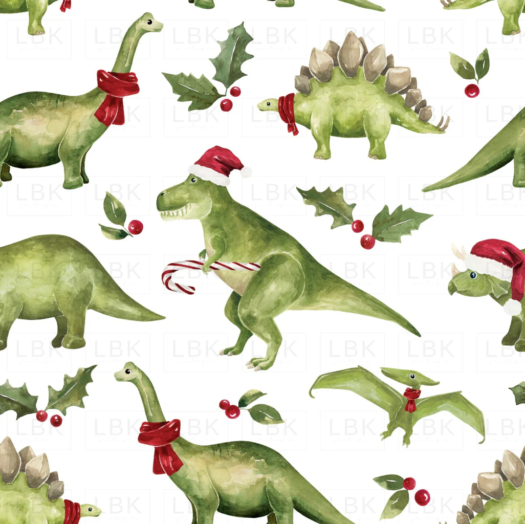 Christmas Dinos Green