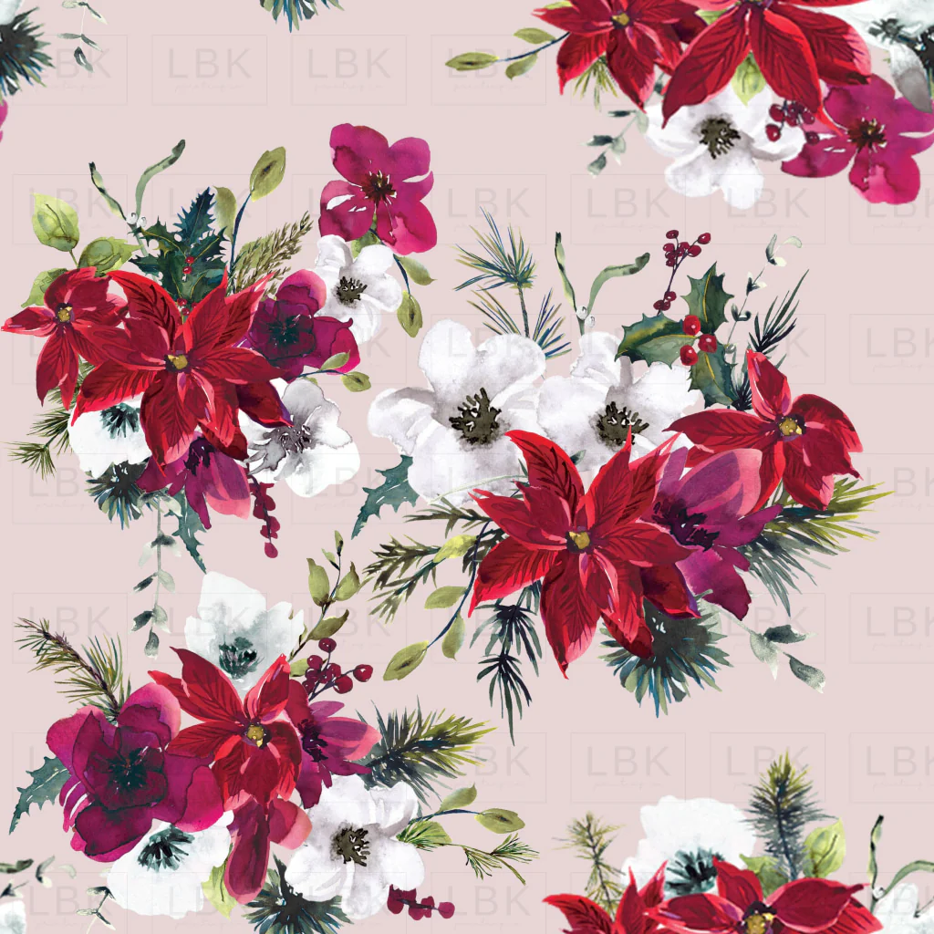 Christmas Dream Florals on Wafer
