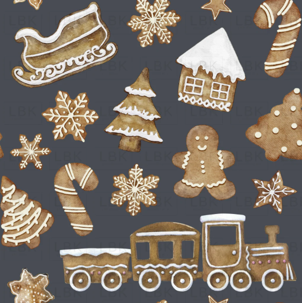 Christmas Gingerbread Cookies on River Bed