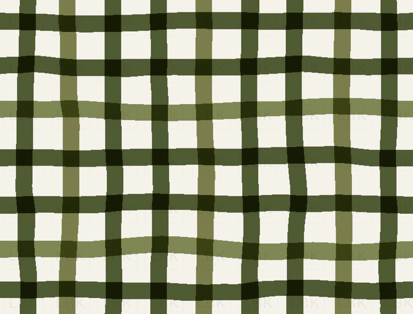 Christmas green wobbly gingham