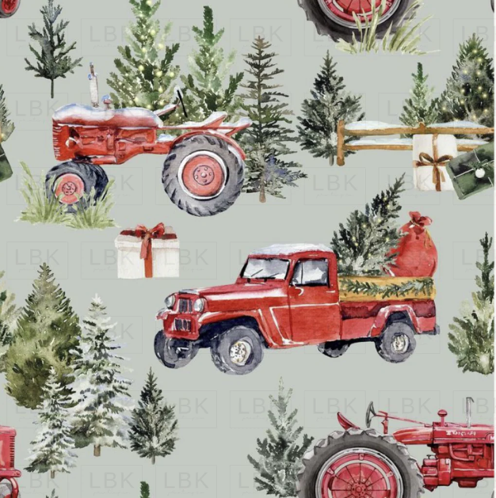 Christmas in the Woods on Mint Gray