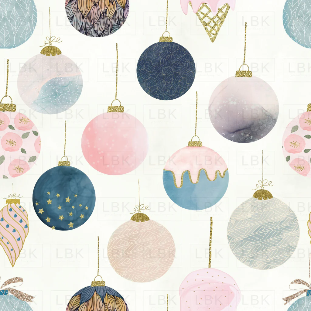 Christmas Ornaments on Ivory