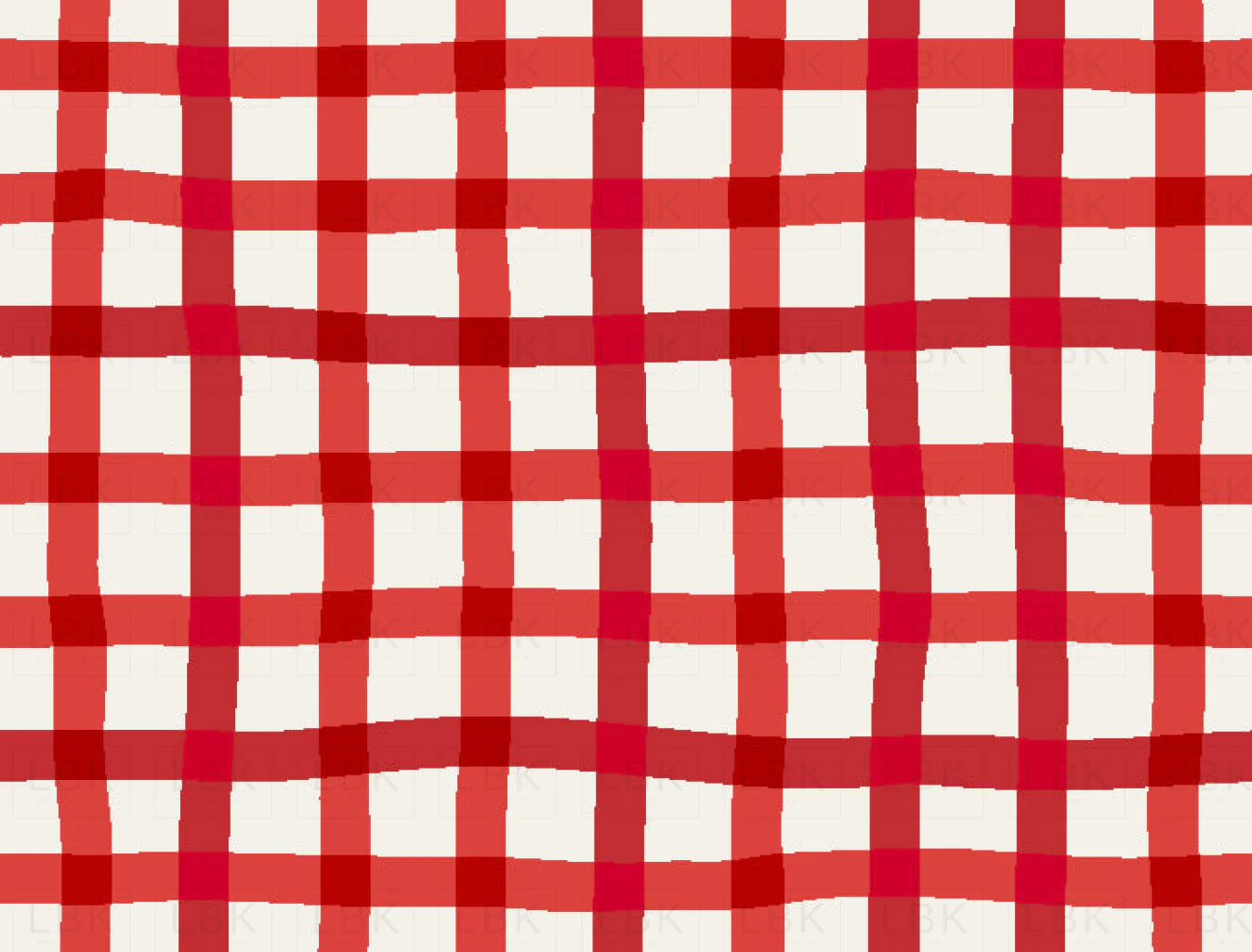 Christmas red wobbly gingham