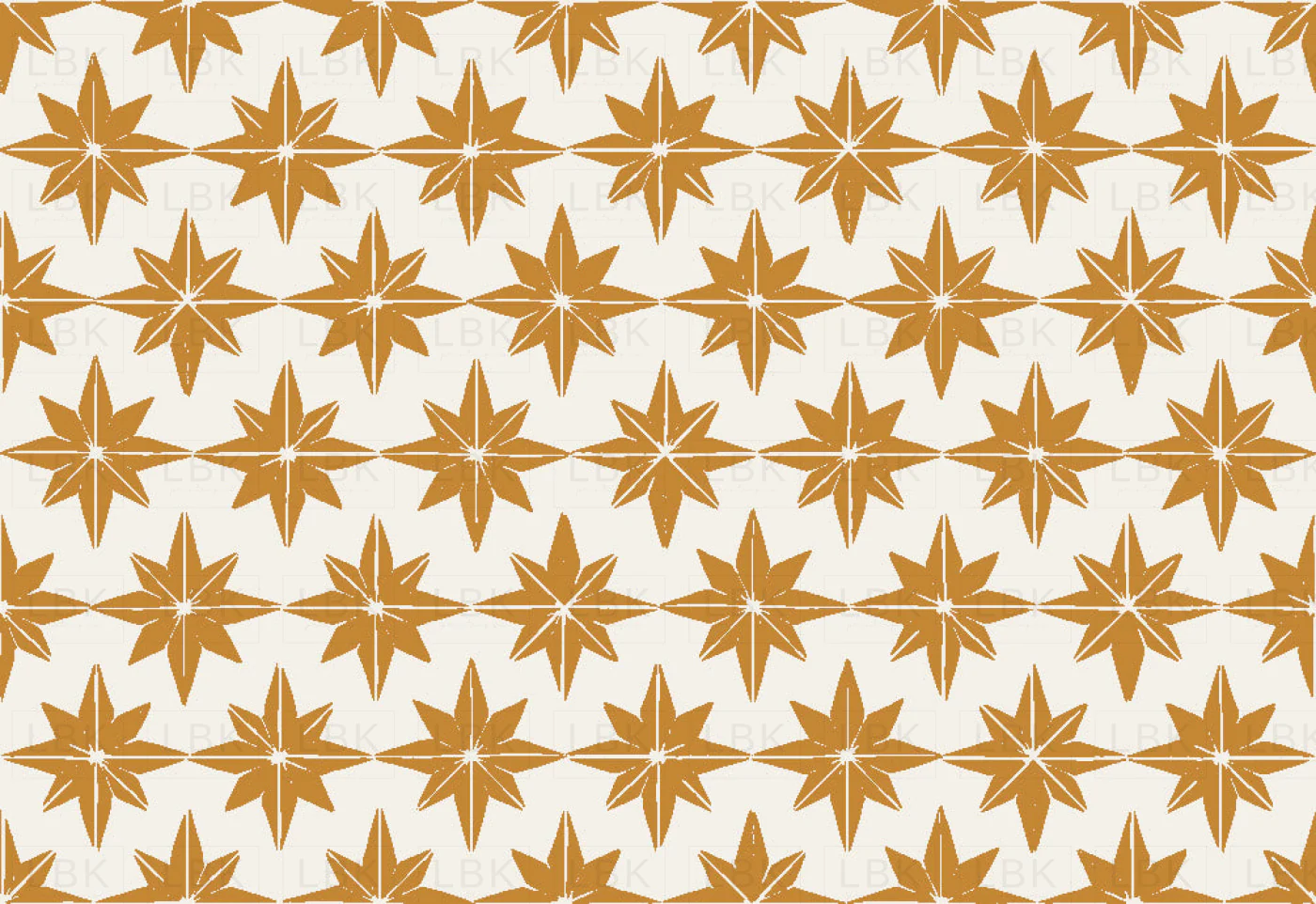 Christmas star tiles on golden yellow