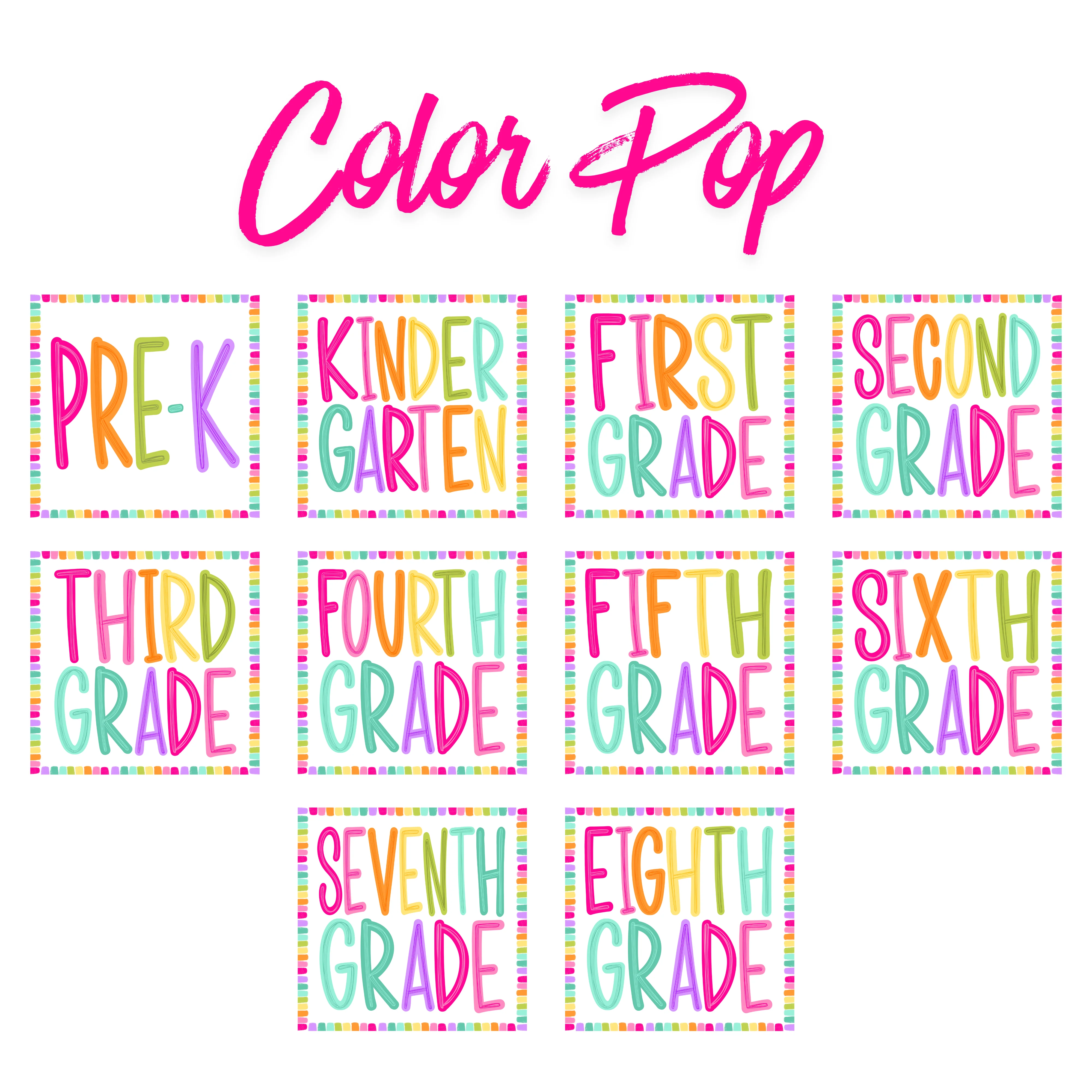 Color Pop Grades T-Shirt (no discount codes allowed) - Image 3
